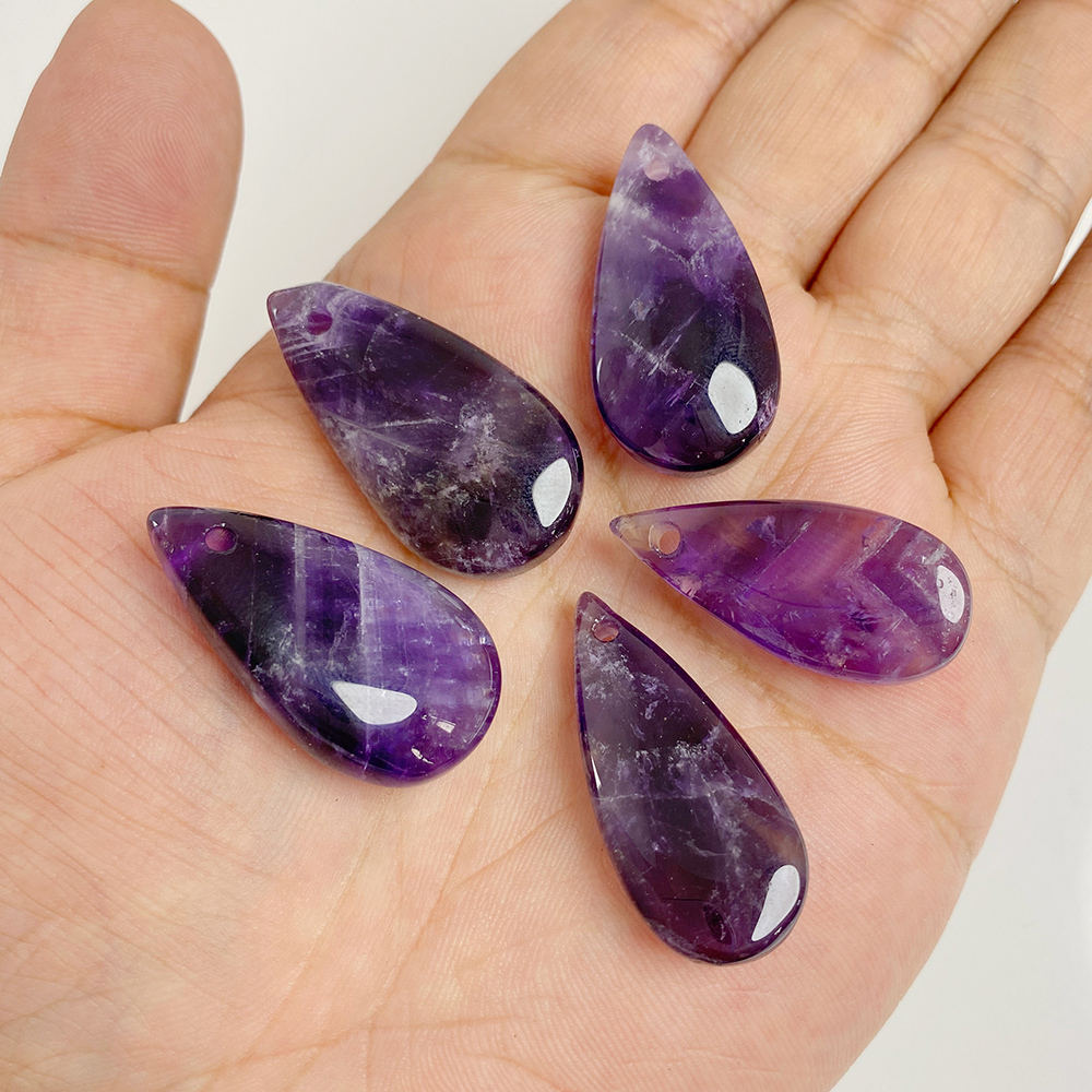 Crystal Pendant Necklace Natural Stone - Pendentif en Pierre Naturelle en Forme