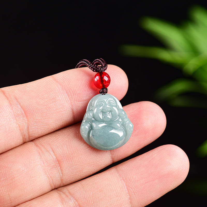 Necklaces - Collier pendentif bouddha Guanyin en jadéite