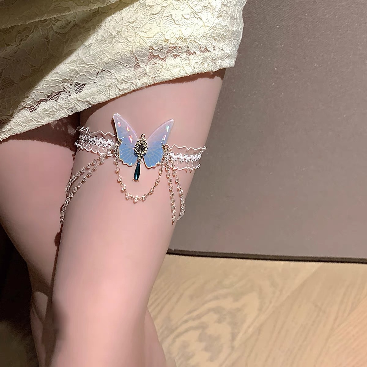 Body Jewelry - JOSWEET-Jambe en dentelle élastique à motif