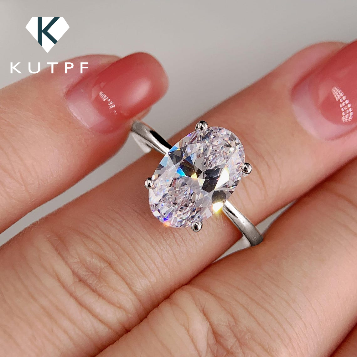 Moissanite Engagement Ring 1 Carat - Bagues de fiançailles en Moissanite pour