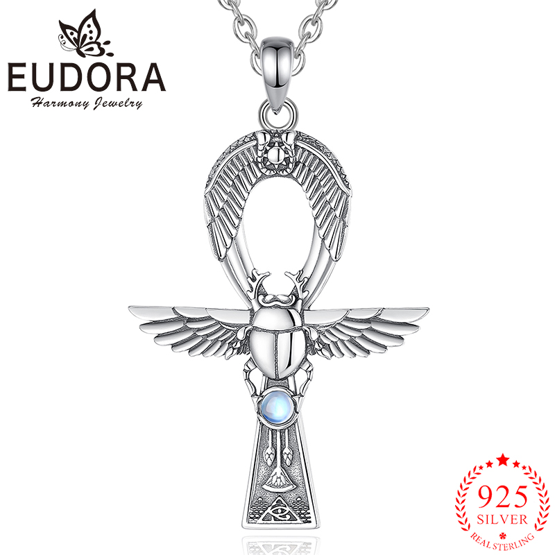 925 Sterling Silver Chain Necklace Men - Eudora 925 argent Sterling ancien égyptien