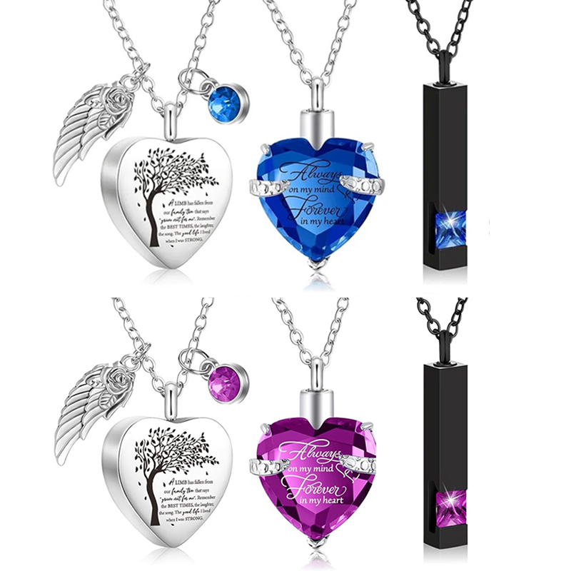Heart Locket Necklace Photo - Collier d'urne 3 Styles pour cendres,