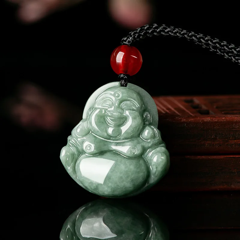 Necklaces - Pendentif en jadéite birmane verte, pierres