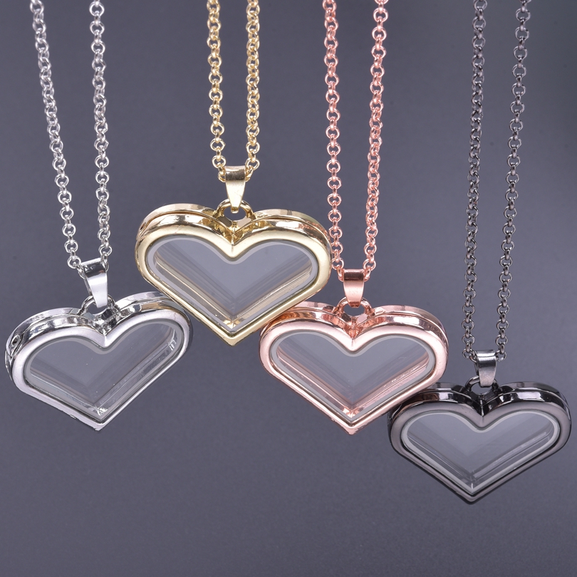 Heart Locket Necklace Photo - 1Pc Y2K fille doux amour coeur