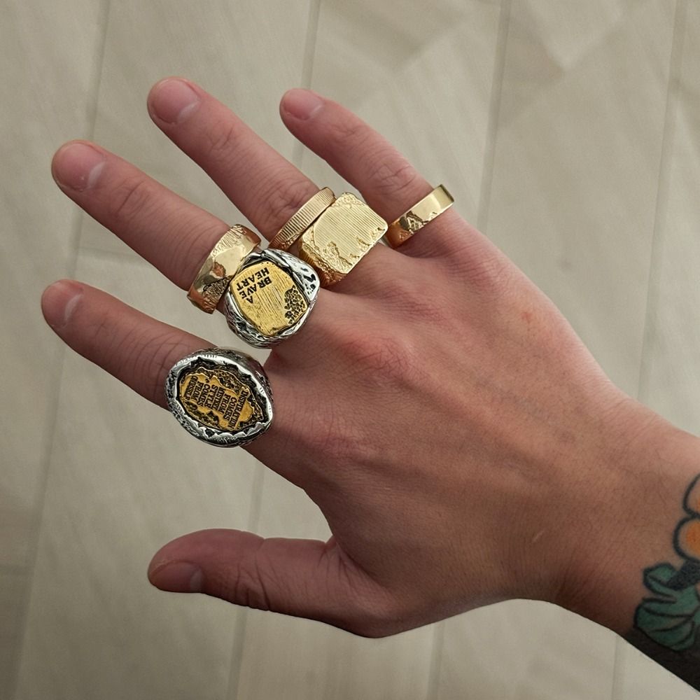 Vintage Punk Knuckle Rings Set - Ensembles de bagues pour doigts, 6