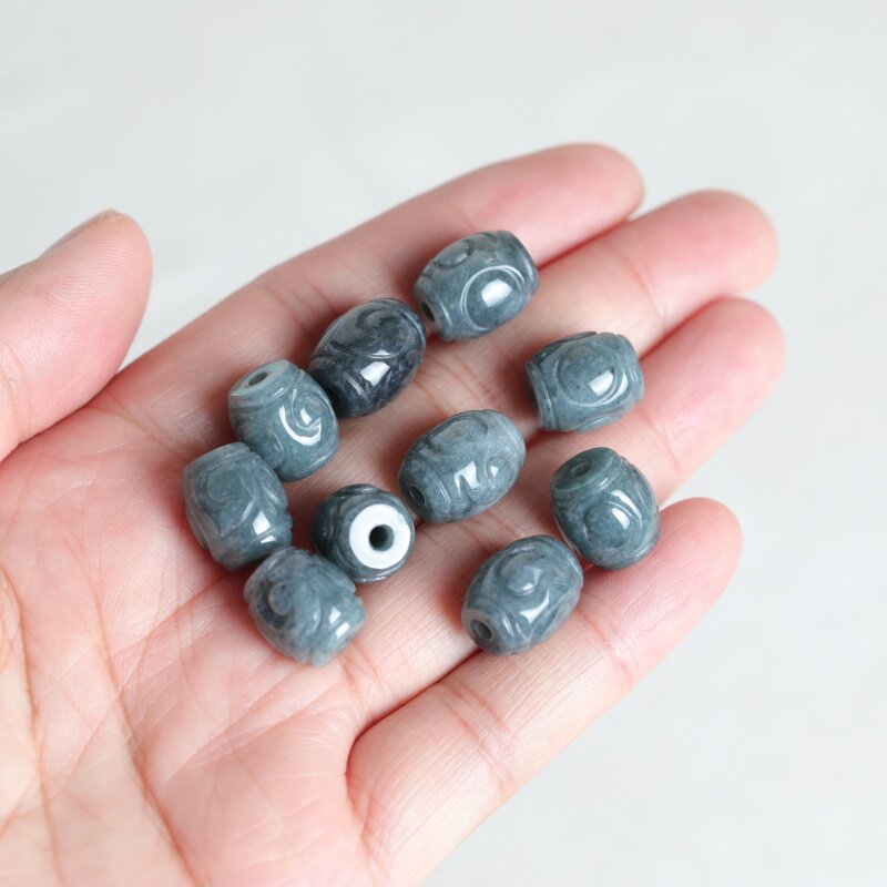 Lot de 5 perles en jade bleu n - Bracelets avis et prix