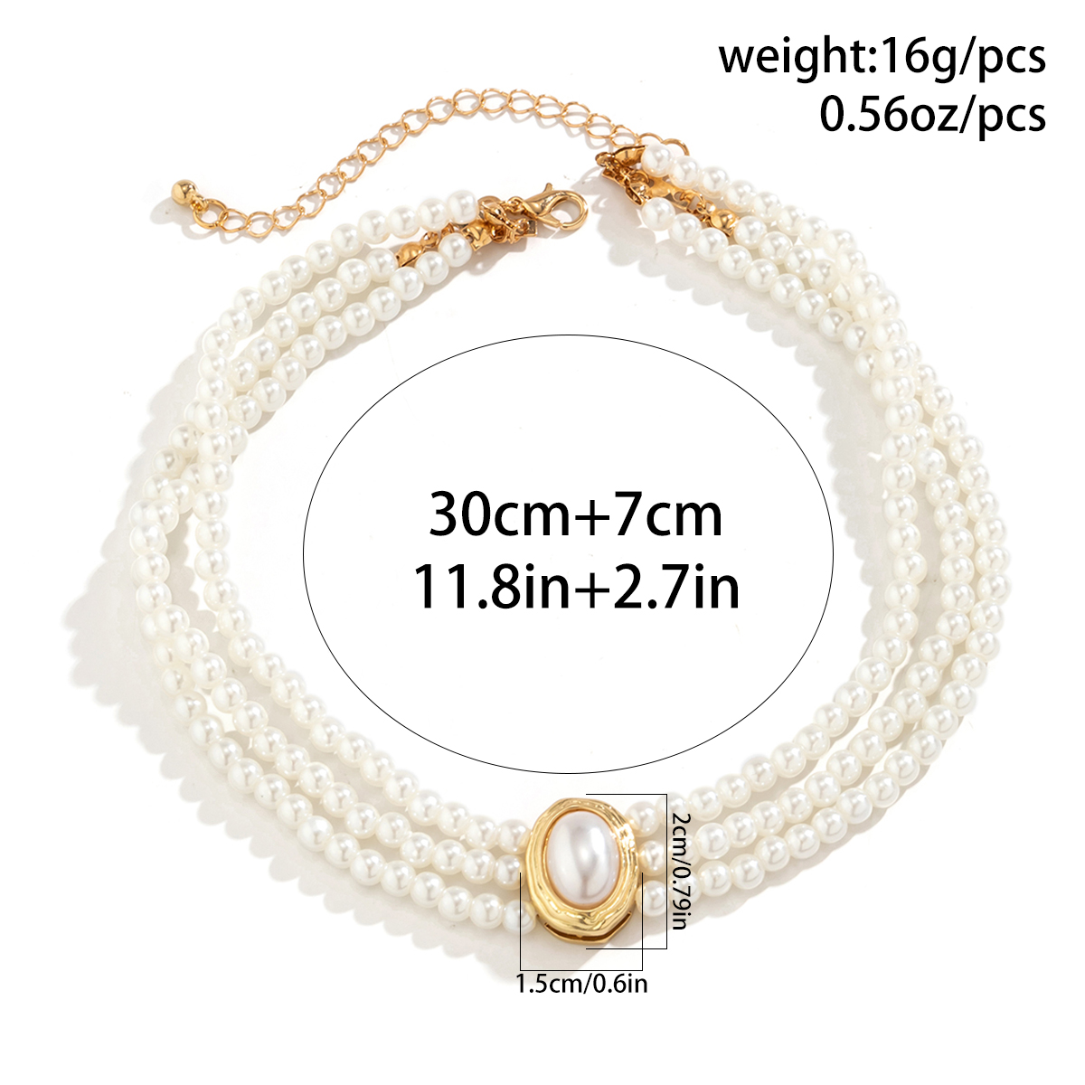 Collier ras du cou court multi - Pearl Choker Necklace Vintage avis et prix