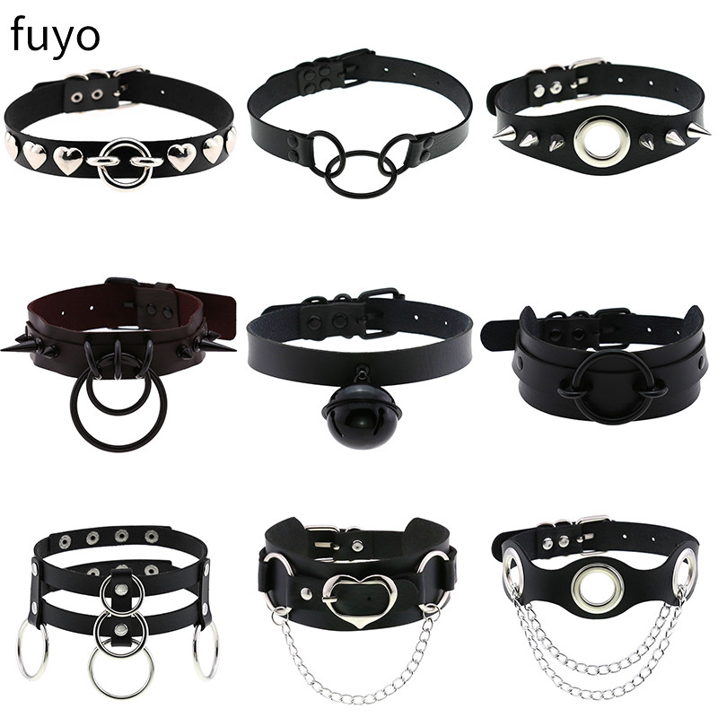 Punk cloches noir pointe colli - Goth Punk Spike Choker avis et prix