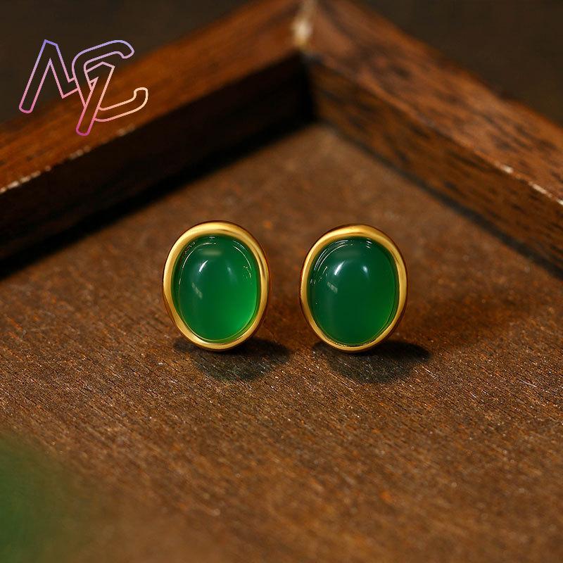 Boucles d'oreilles en Jade nat - Earrings avis et prix