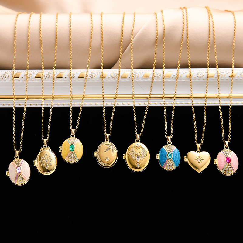 ANENJERY 316L acier inoxydable - Heart Locket Necklace Photo avis et prix