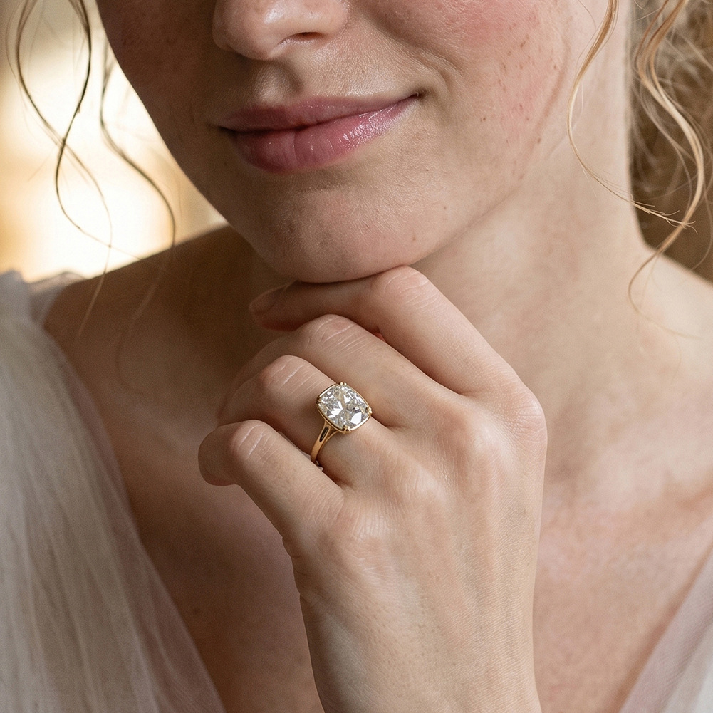 Bague en argent sterling S925  - Moissanite Engagement Ring 1 Carat avis et prix