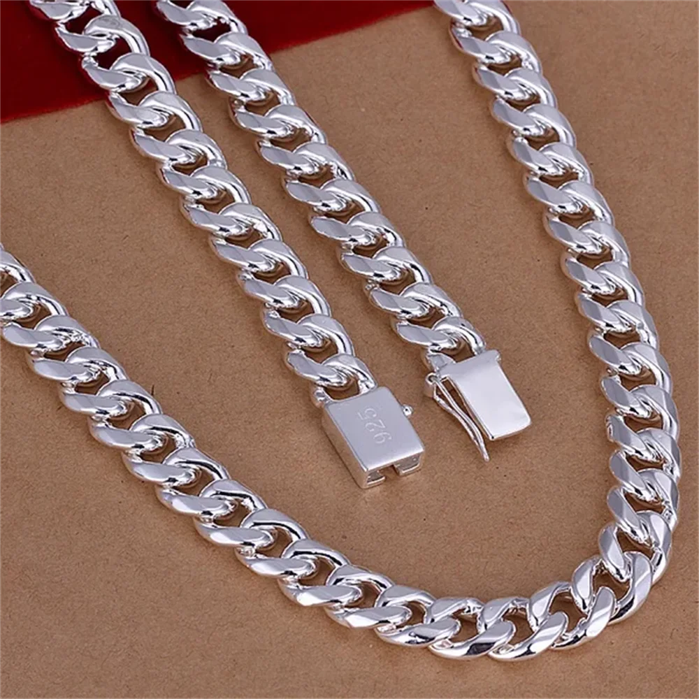 Collier classique en argent St - 925 Sterling Silver Chain Necklace Men avis et prix