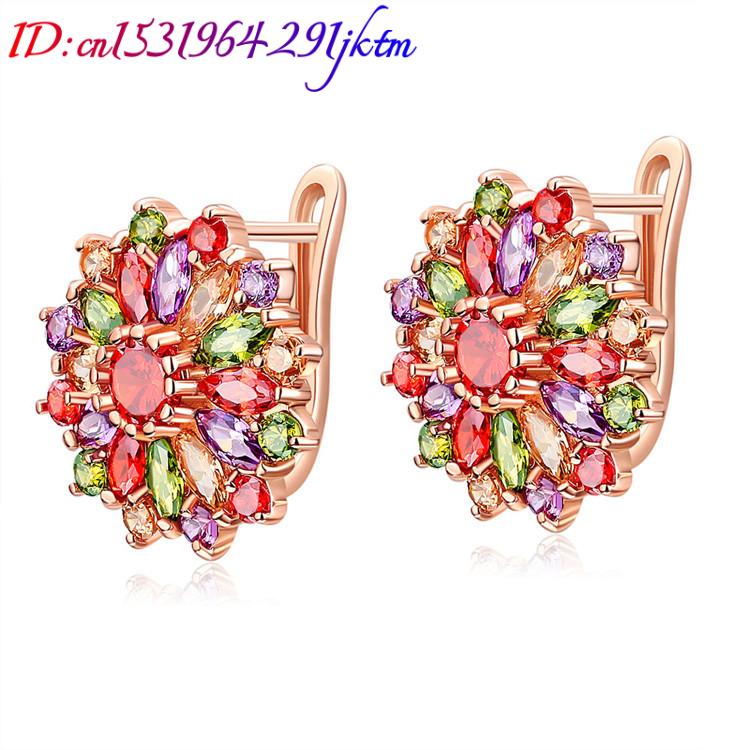 Boucles d'oreilles fleur en cr - Earrings avis et prix