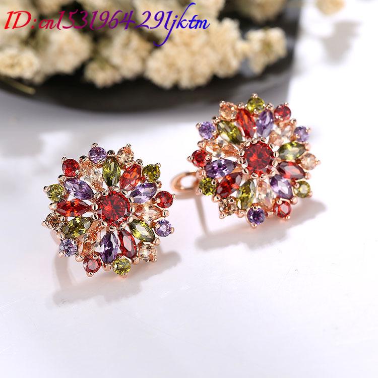 Boucles d'oreilles fleur en cr - Earrings avis et prix