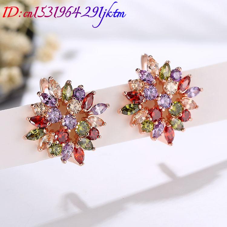 Boucles d'oreilles fleur en cr - Earrings avis et prix