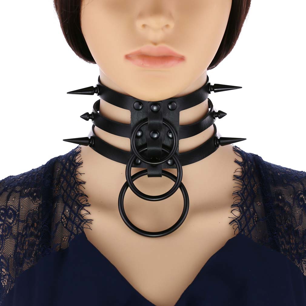 Collier ras du cou de bondage  - Goth Punk Spike Choker avis et prix