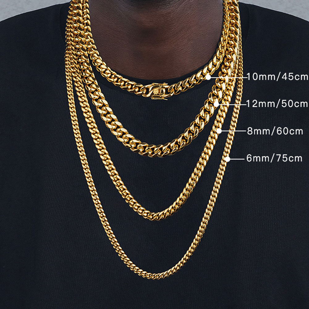 Collier Hip-Hop pour hommes, c - Cuban Link Chain 12Mm avis et prix