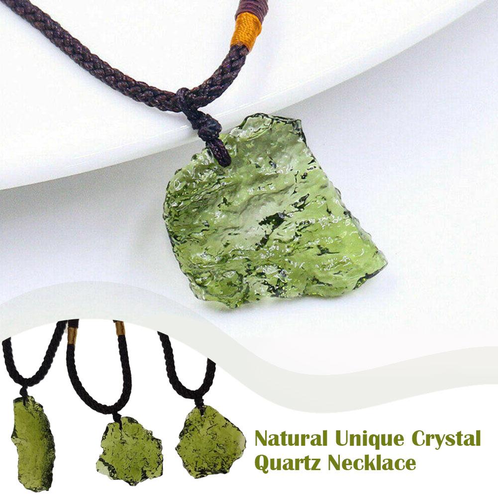 Collier en cristal de quartz n - Crystal Pendant Necklace Natural Stone avis et prix