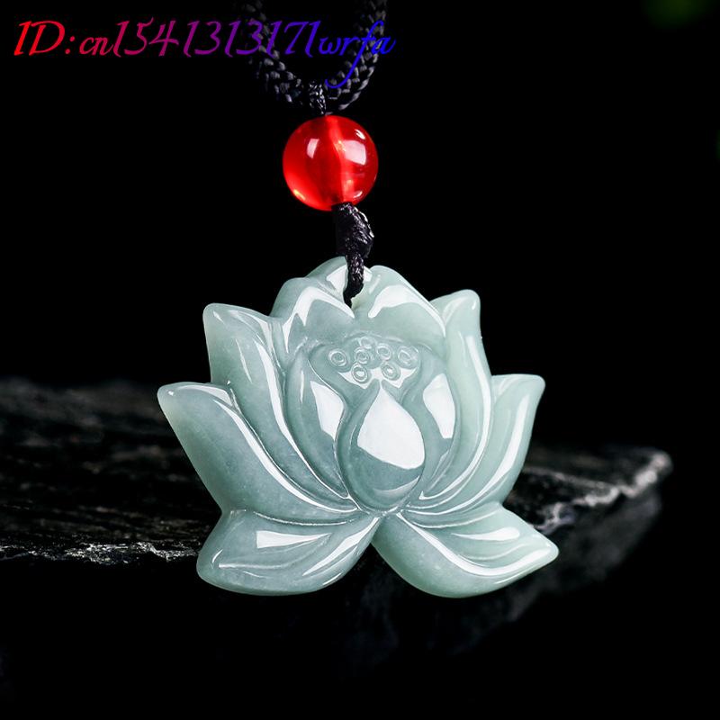 Myanmar jadéite Lotus pendenti - Necklaces avis et prix