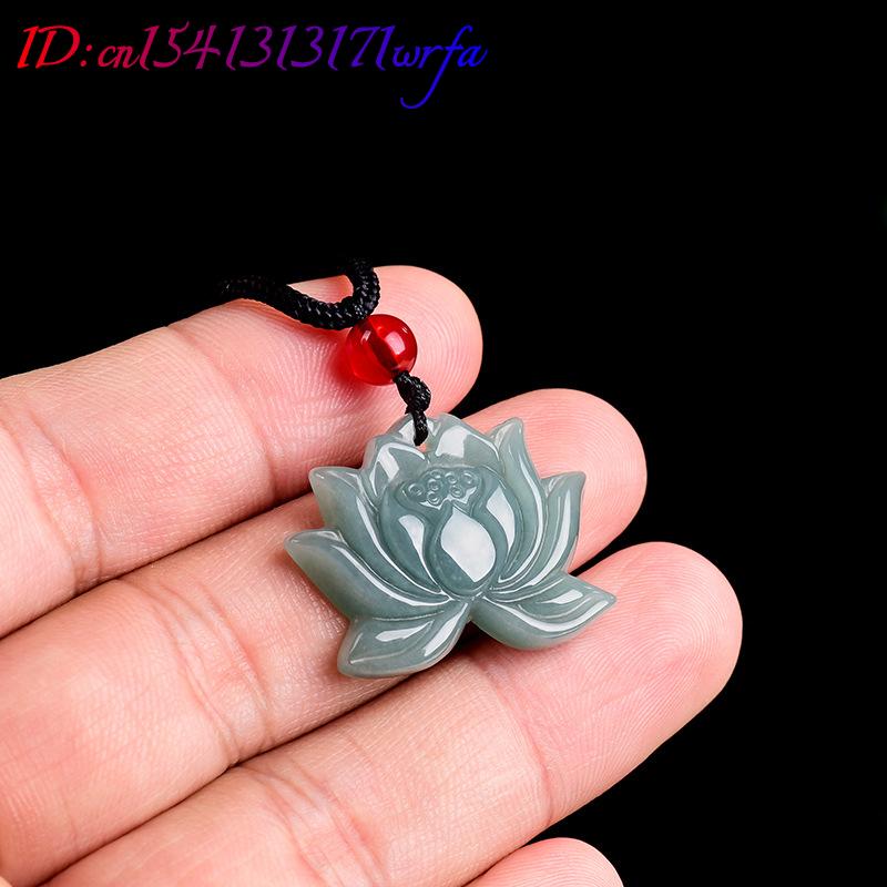Myanmar jadéite Lotus pendenti - Necklaces avis et prix