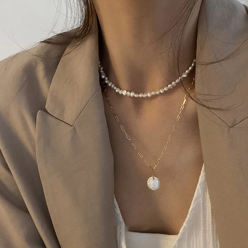 Colliers pendentifs en perles  - Pearl Choker Necklace Vintage avis et prix