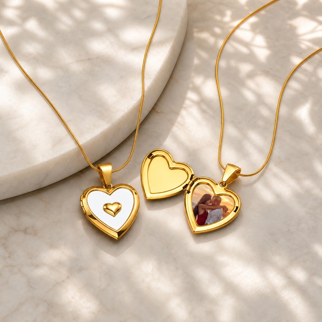 Collier avec pendentif cœur pe - Heart Locket Necklace Photo avis et prix