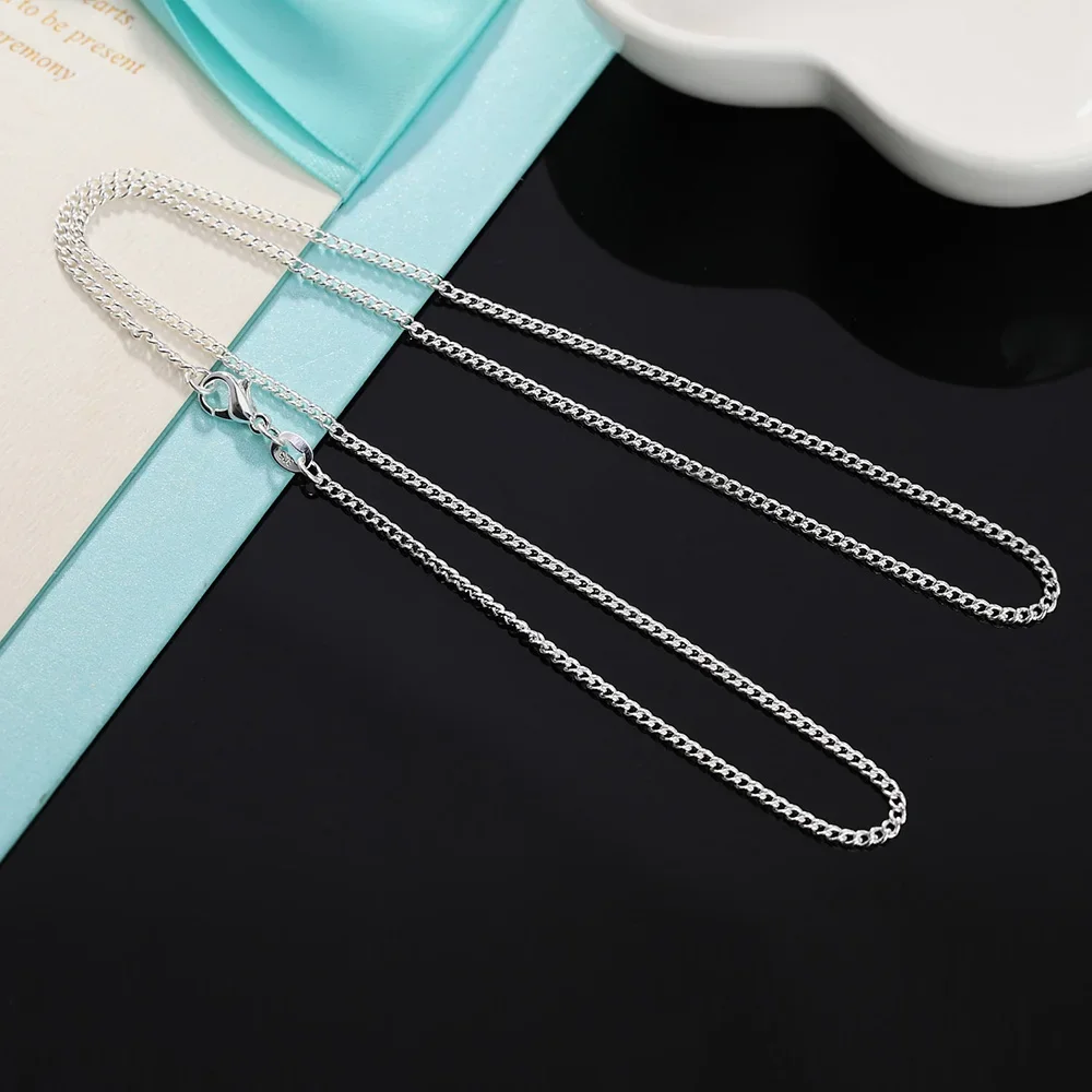 Collier Classique en Argent St - 925 Sterling Silver Chain Necklace Men avis et prix