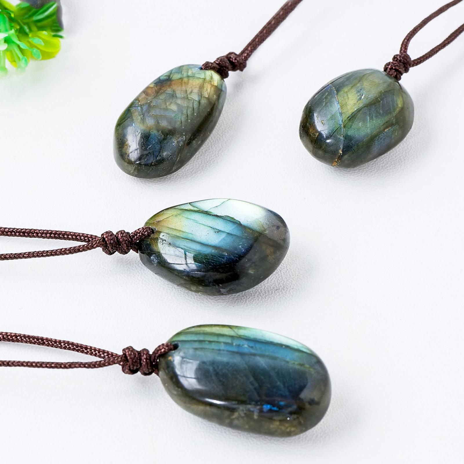 Colliers avec pendentif en Lab - Crystal Pendant Necklace Natural Stone avis et prix