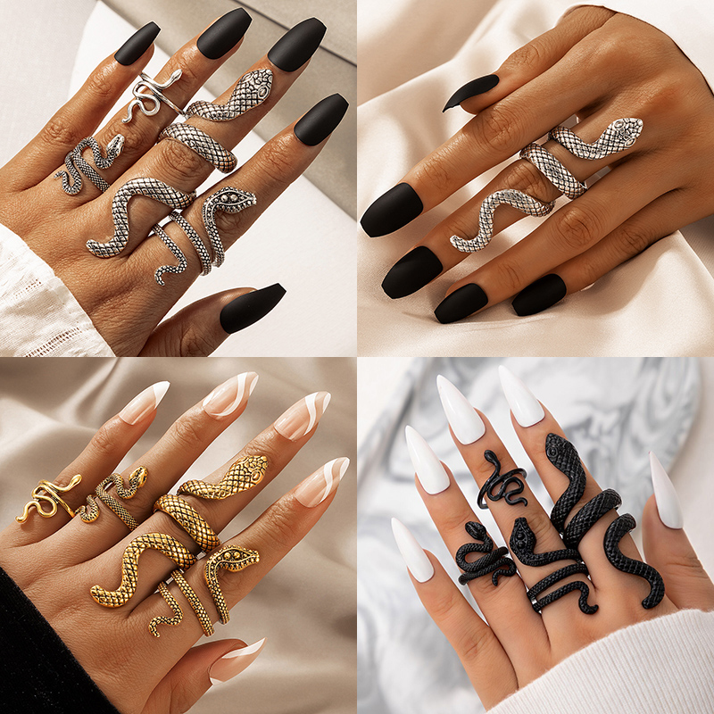 Ensemble de bagues Punk en for - Vintage Punk Knuckle Rings Set avis et prix