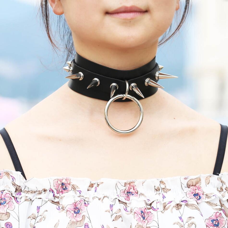 Tour de cou clouté à pointes l - Goth Punk Spike Choker avis et prix