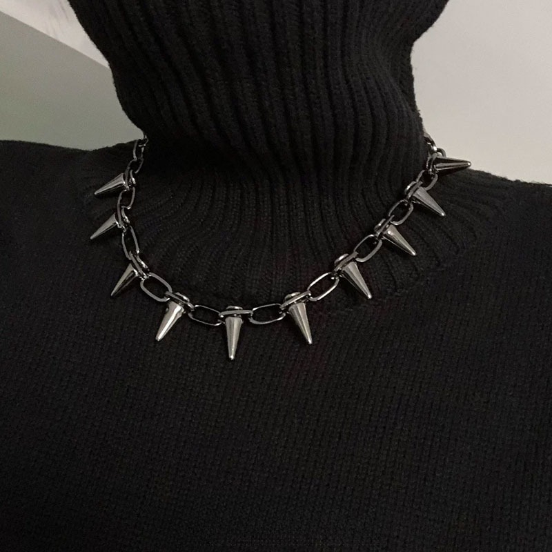 Colliers ras-du-cou punk tenda - Goth Punk Spike Choker avis et prix