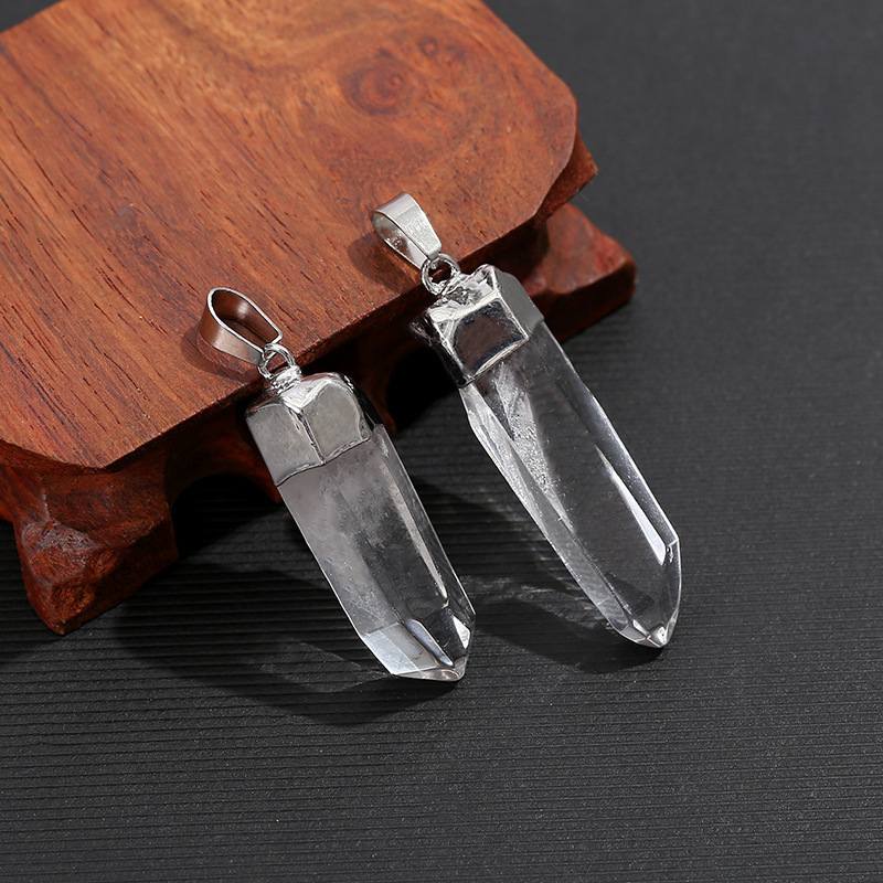 Pendentif en cristal de quartz - Crystal Pendant Necklace Natural Stone avis et prix