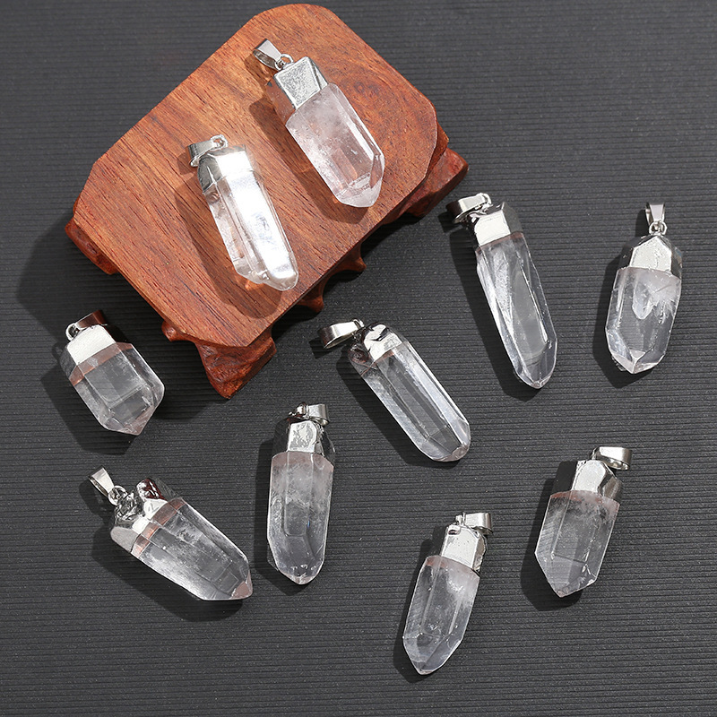 Pendentif en cristal de quartz - Crystal Pendant Necklace Natural Stone avis et prix