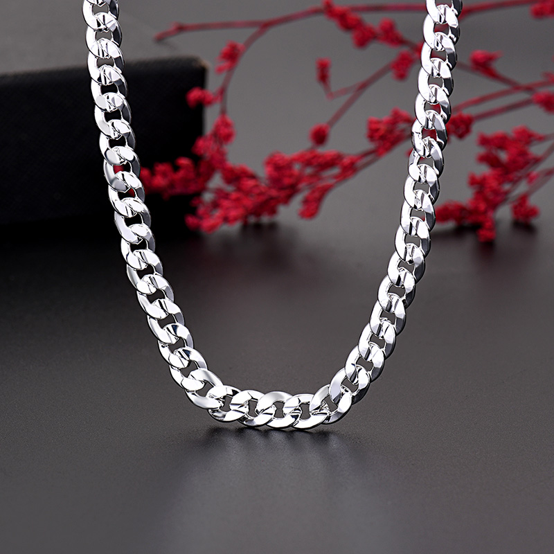 Collier à breloques en argent  - Cuban Link Chain 12Mm avis et prix