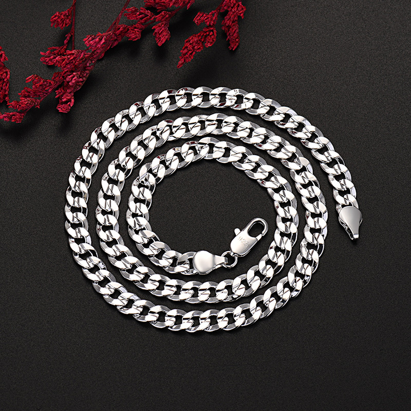 Collier à breloques en argent  - Cuban Link Chain 12Mm avis et prix