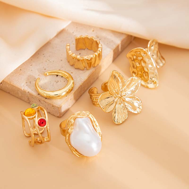 Lot de 6 bagues vintage en mét - Vintage Punk Knuckle Rings Set avis et prix