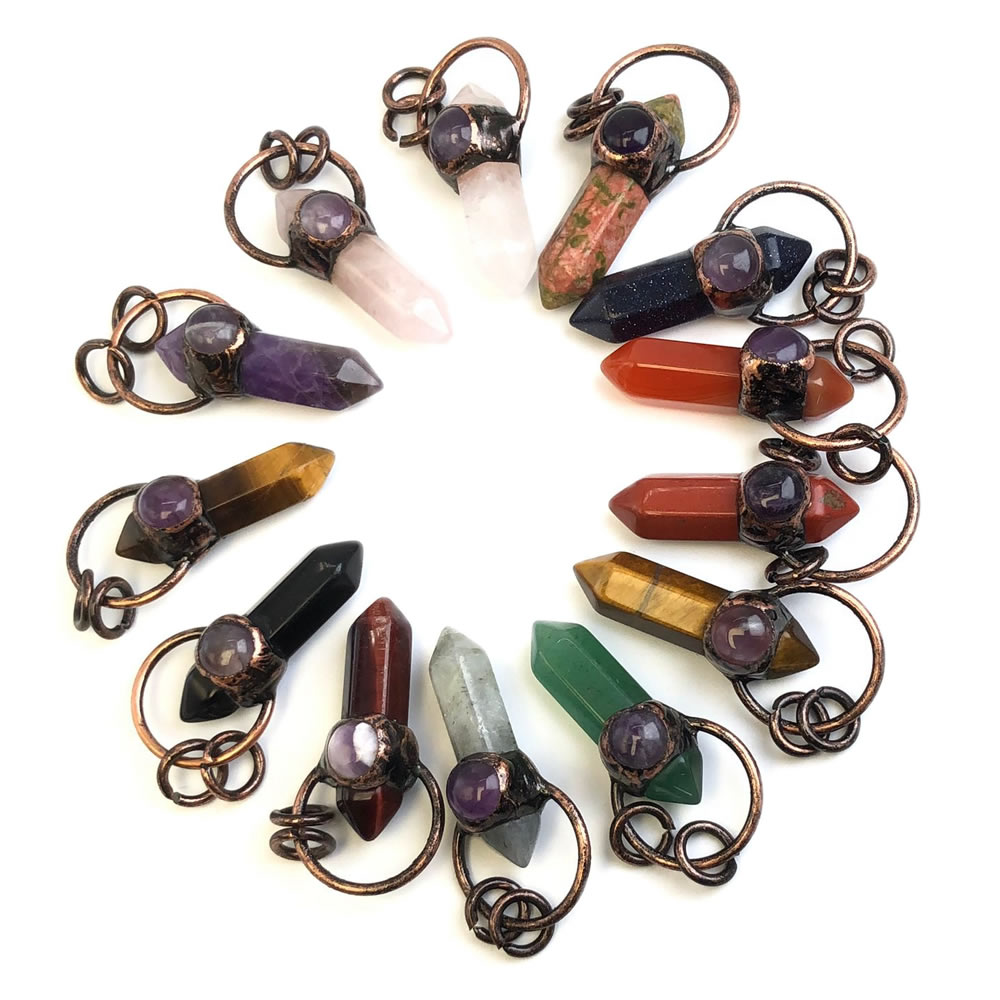 Pendentifs en pierre naturelle - Crystal Pendant Necklace Natural Stone avis et prix