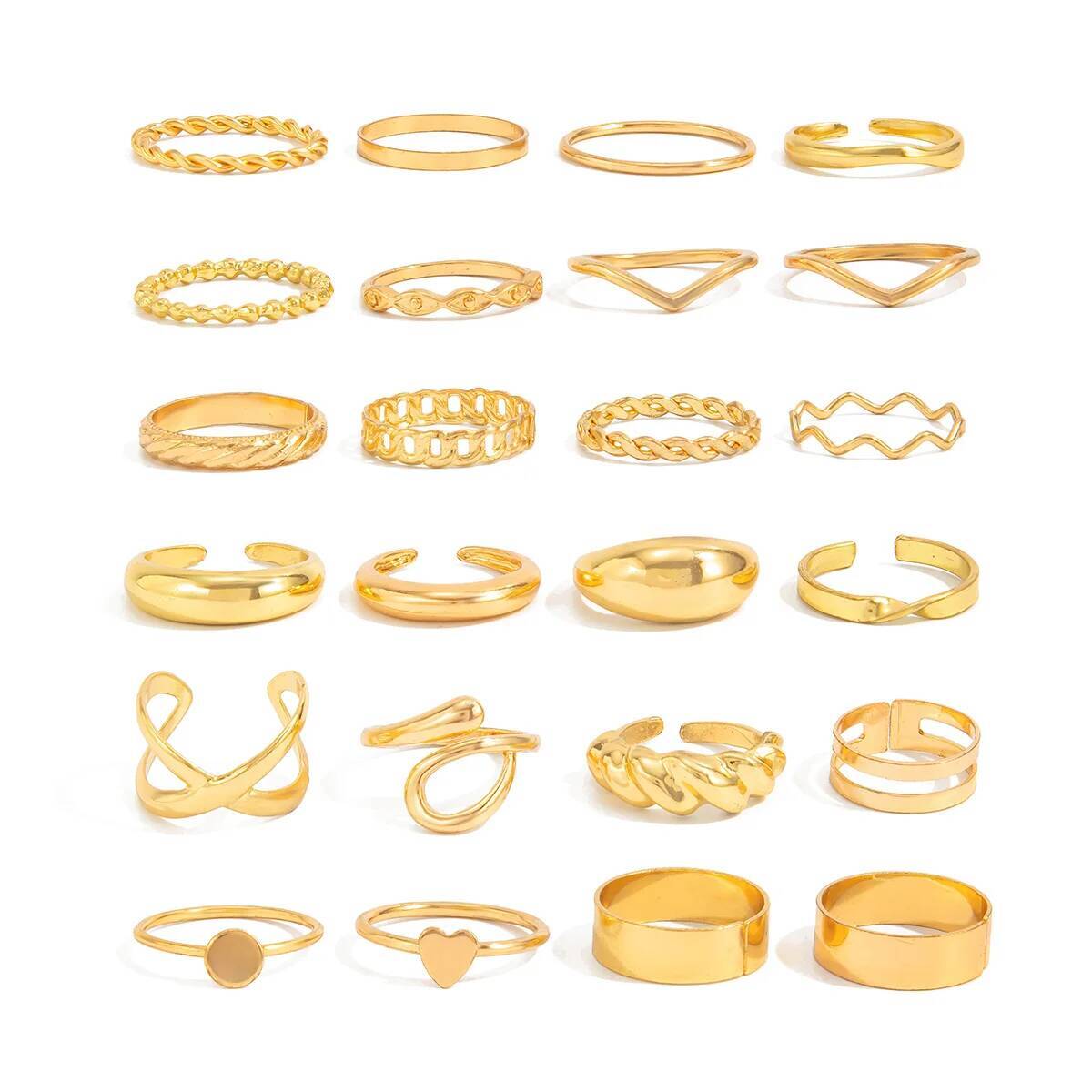 SHIXIN 24 pièces/ensemble à la - Vintage Punk Knuckle Rings Set avis et prix